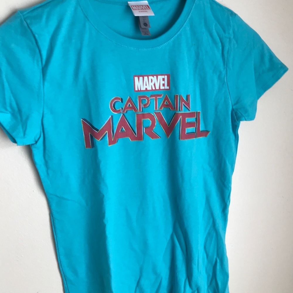 Girls Captain Marvel Short Sleeve T-shirt XL14/16